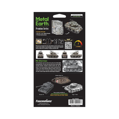 Metal Earth Premium Series M4 Sherman Tank 3D Metal Model Kit