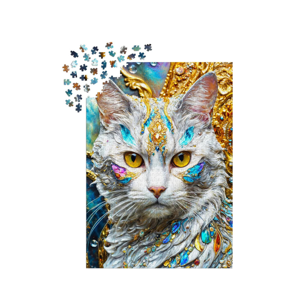 Jeweled Cat 1000-Piece Jigsaw Puzzle