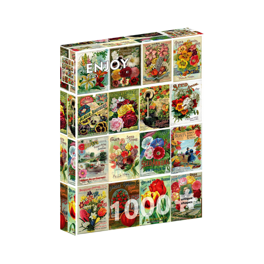 Vintage Flower Seed 1000-Piece Jigsaw Puzzle