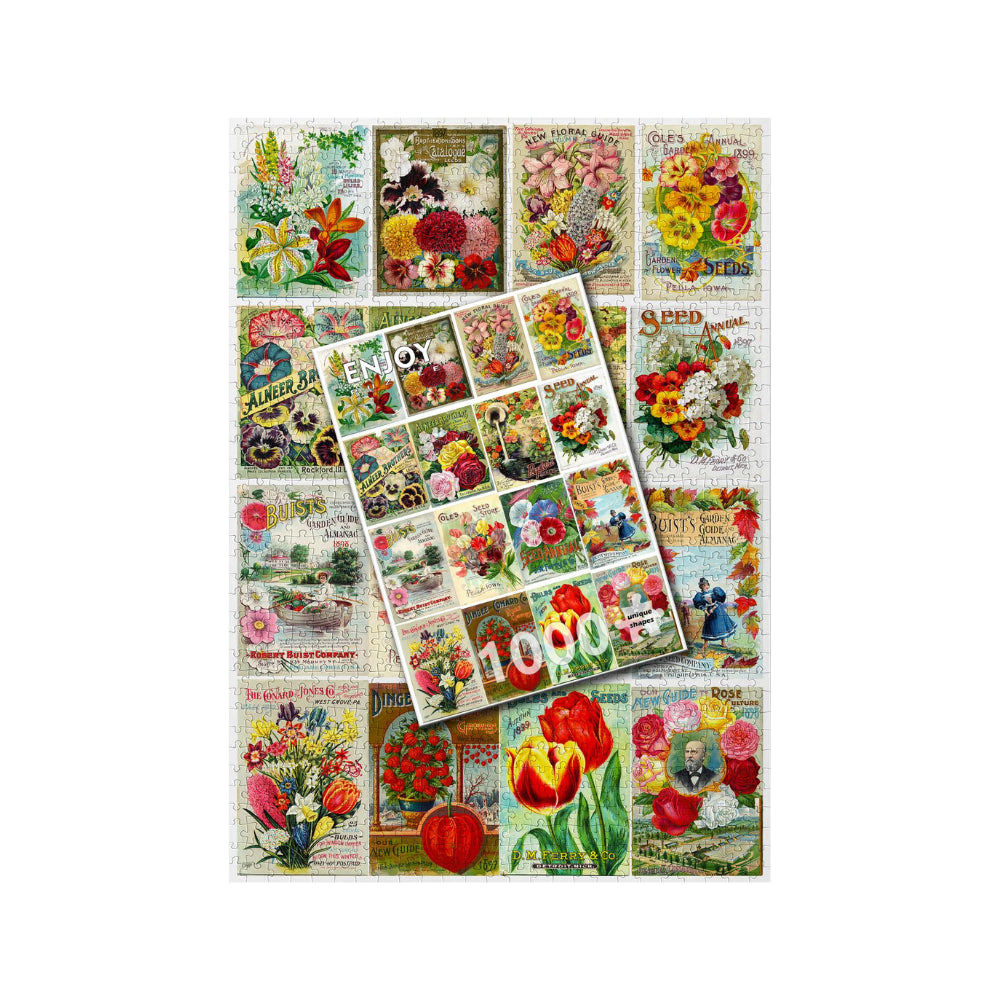 Vintage Flower Seed 1000-Piece Jigsaw Puzzle