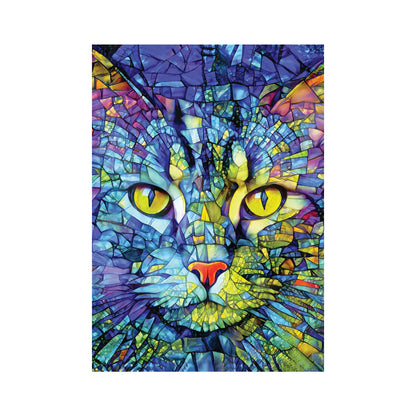 Fiona Cat Stained Glass 1000 Piece - Jigsaw Puzzle