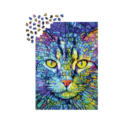 Fiona Cat Stained Glass 1000 Piece - Jigsaw Puzzle
