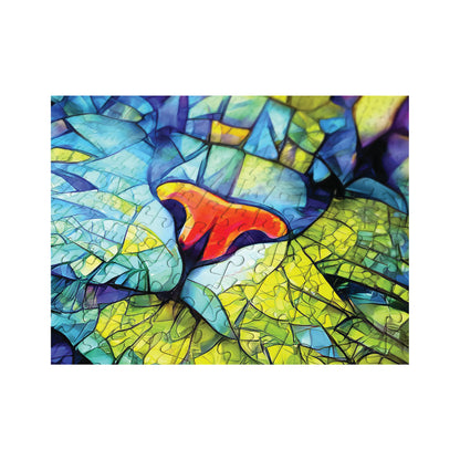 Fiona Cat Stained Glass 1000 Piece - Jigsaw Puzzle