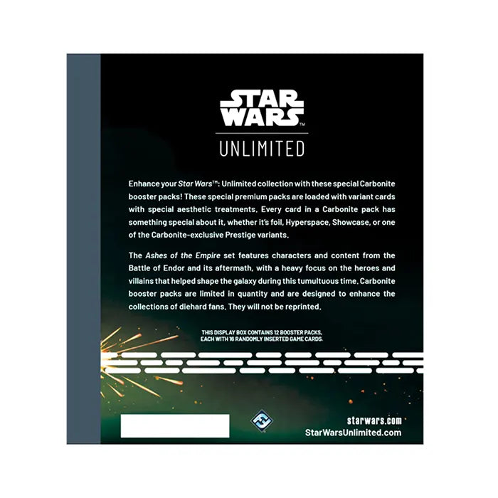 Star Wars: Unlimited - Ashes of the Empire - Carbonite Booster Display