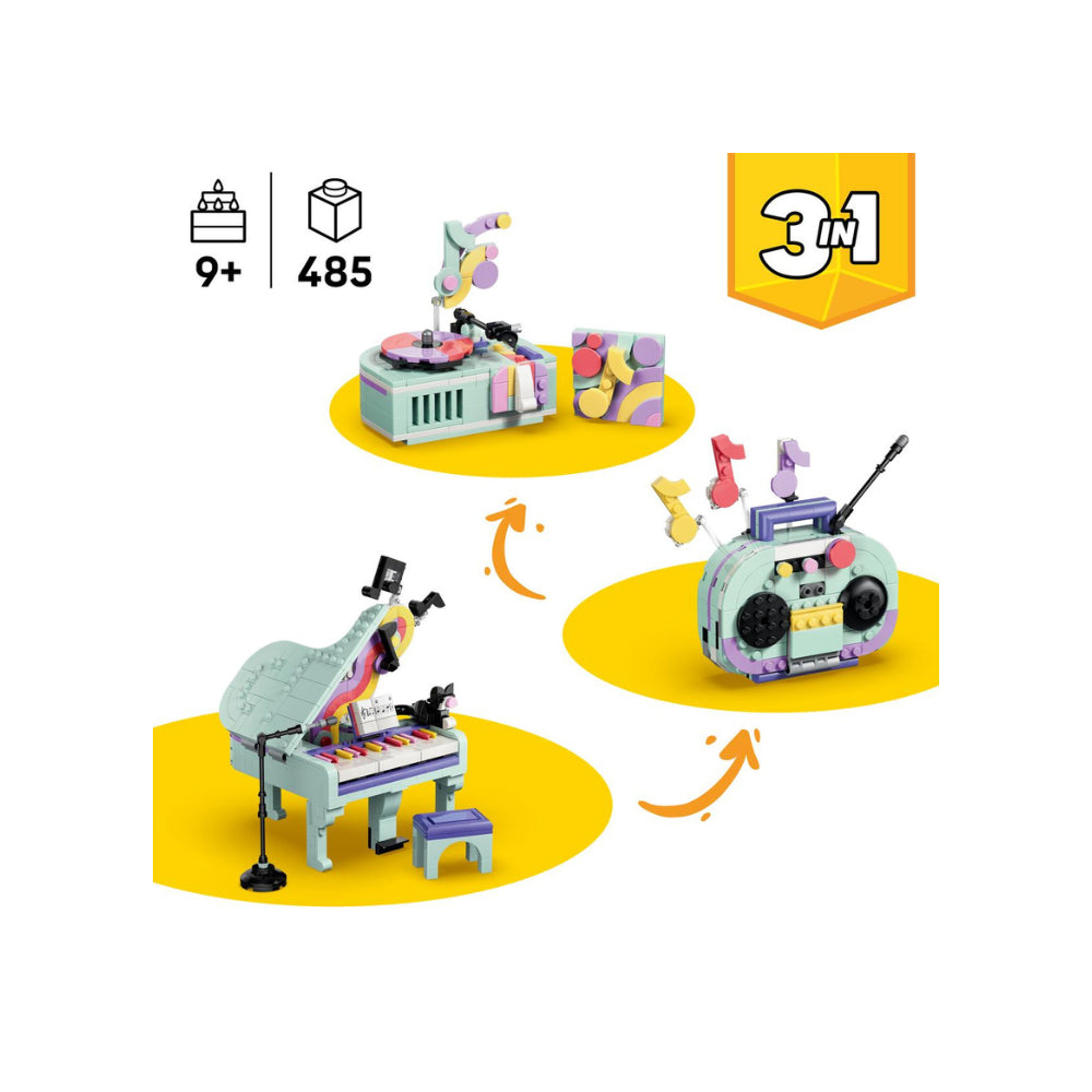 LEGO Creator 3-in-1 Music Decor Piano with Cat 485 Pieces