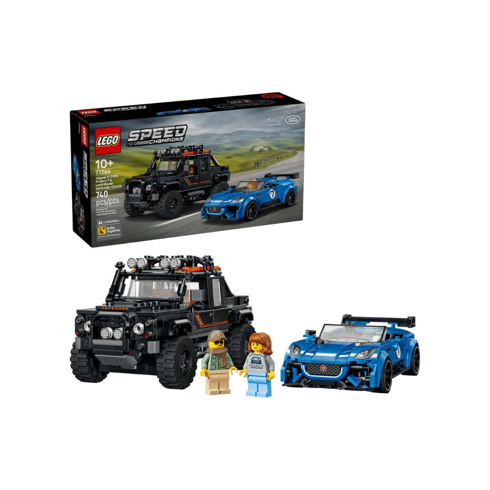 LEGO Speed Champions Jaguar Project 7 & Land Rover Defender - 740 Pieces