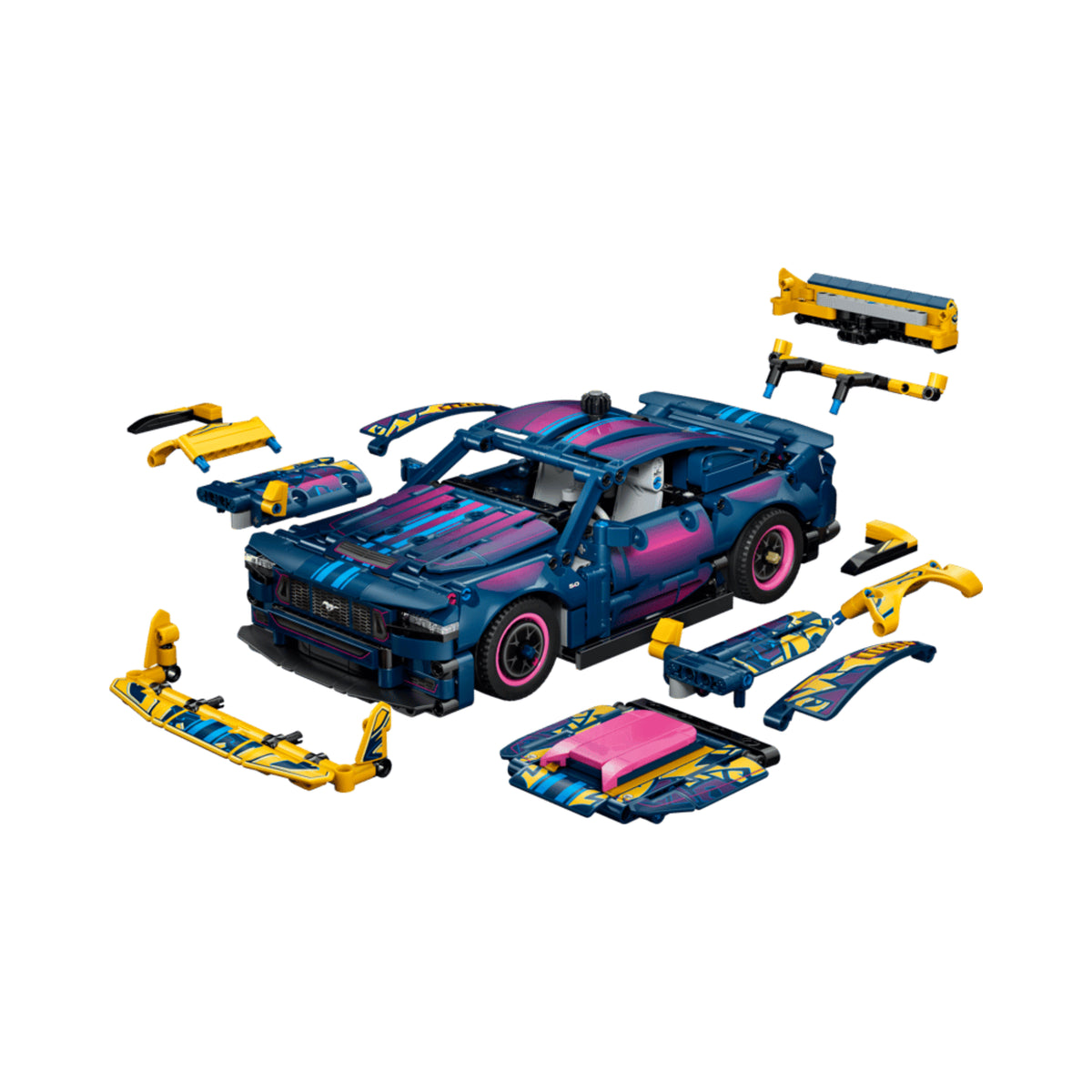 LEGO Technic Custom Garage Ford Mustang GT Car - 973 Pieces
