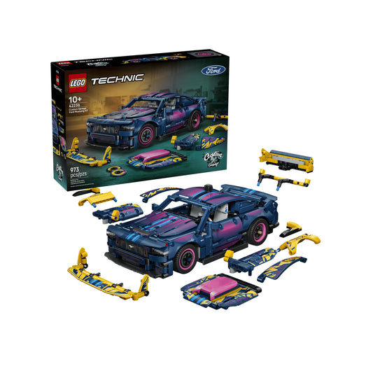LEGO Technic Custom Garage Ford Mustang GT Car - 973 Pieces