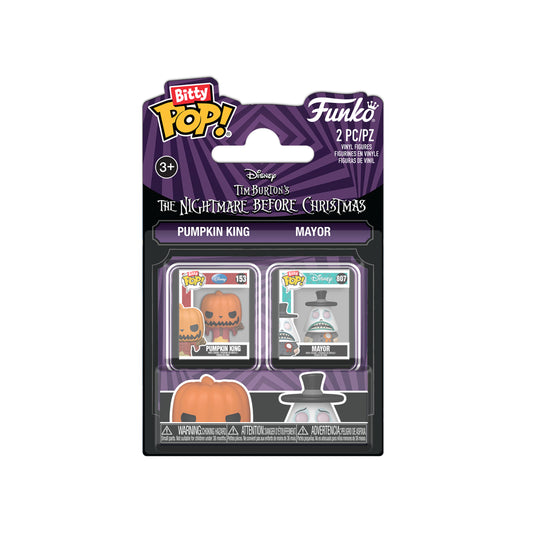 Bitty Pop! Disney: Tim Burton The Nightmare Before Christmas - Pumpkin King & Mayor 2-Pack