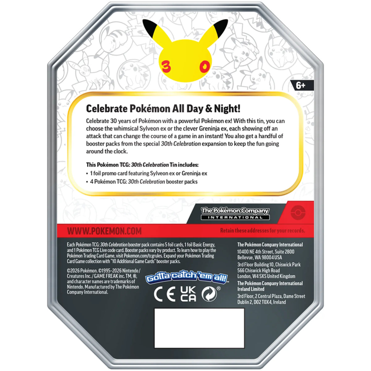POKEMON TCG: 30th Celebration Ex Tin (Random Selection)