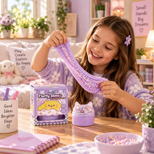 Fluffy Dasheen Purple Slime - Soft Sensory